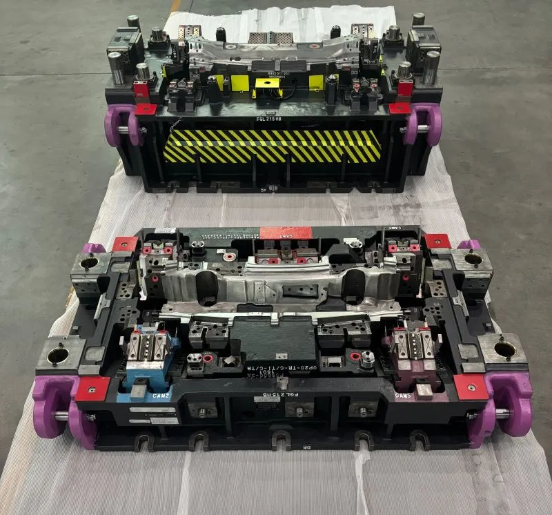 Upper and lower die halves ready for shipping